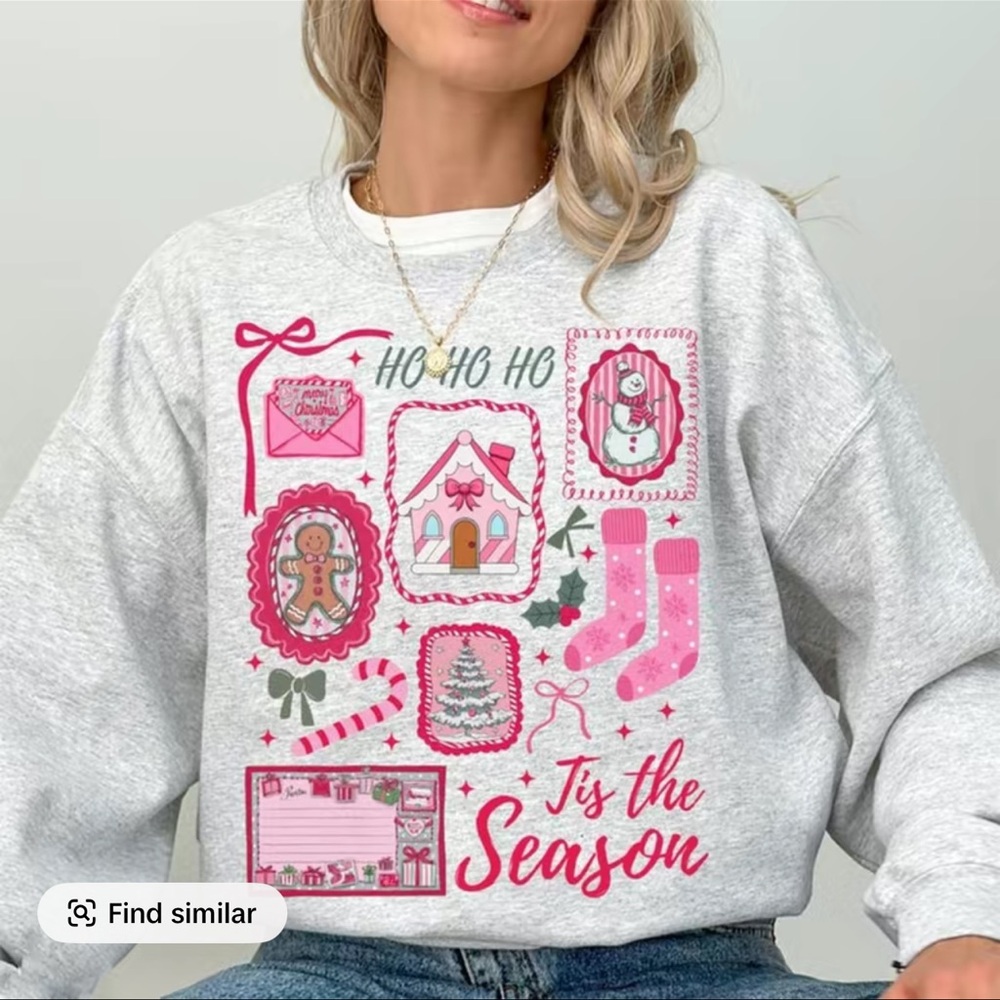 Gildan Gray Holiday Graphic Sweater